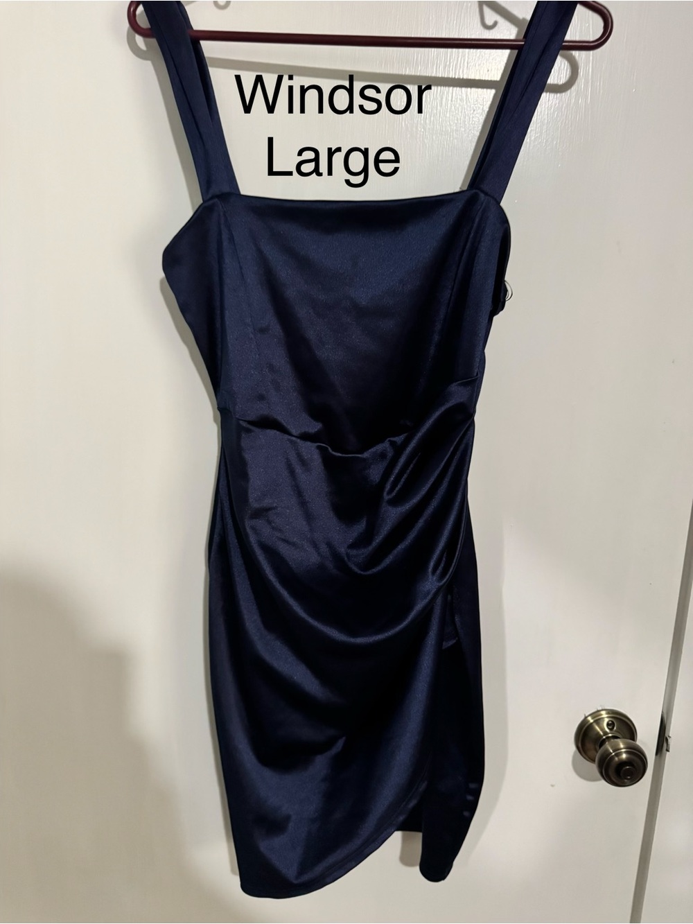 Windsor Navy Satin Mini Dress